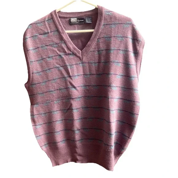 SIM Sportswear Men's Sleeveless Sweater Vest Size XL Arrows - Picture 1 of 4